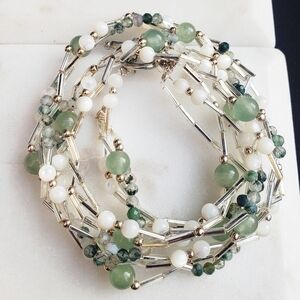 nwt 925 solid sterling silver BRAIDED NECKLACE 17 INCH